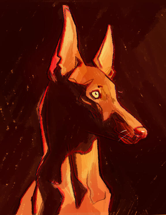 Ilustração de um cachorro.