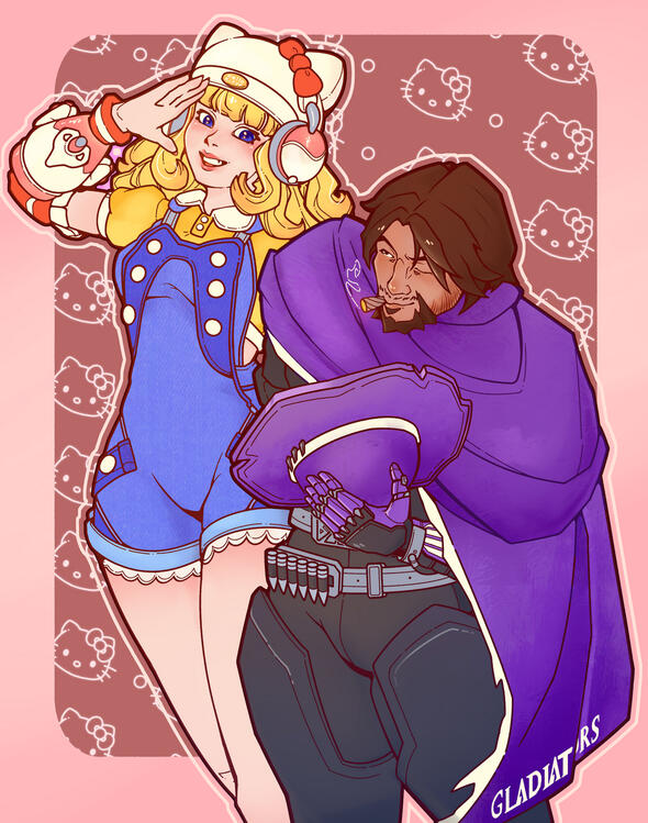 Ilustração encomendada dos personagens Juno e Cassidy.
