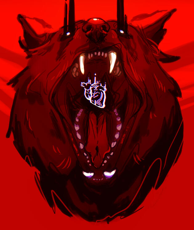 Ilustração de um lobo.