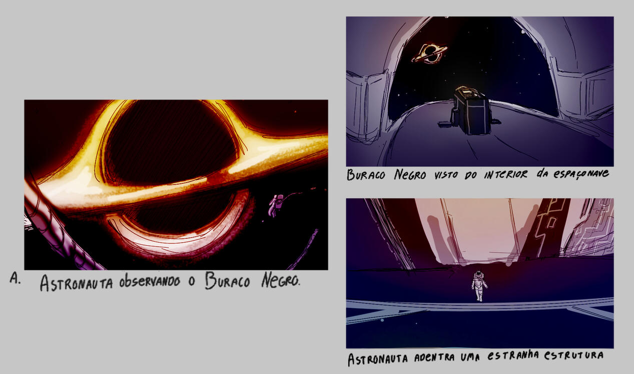 Thumbnails desenvolvidos nas aulas de Colorização.