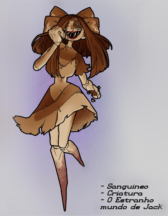 Conceito de personagem desenvolvido durante as aulas de Colorização.