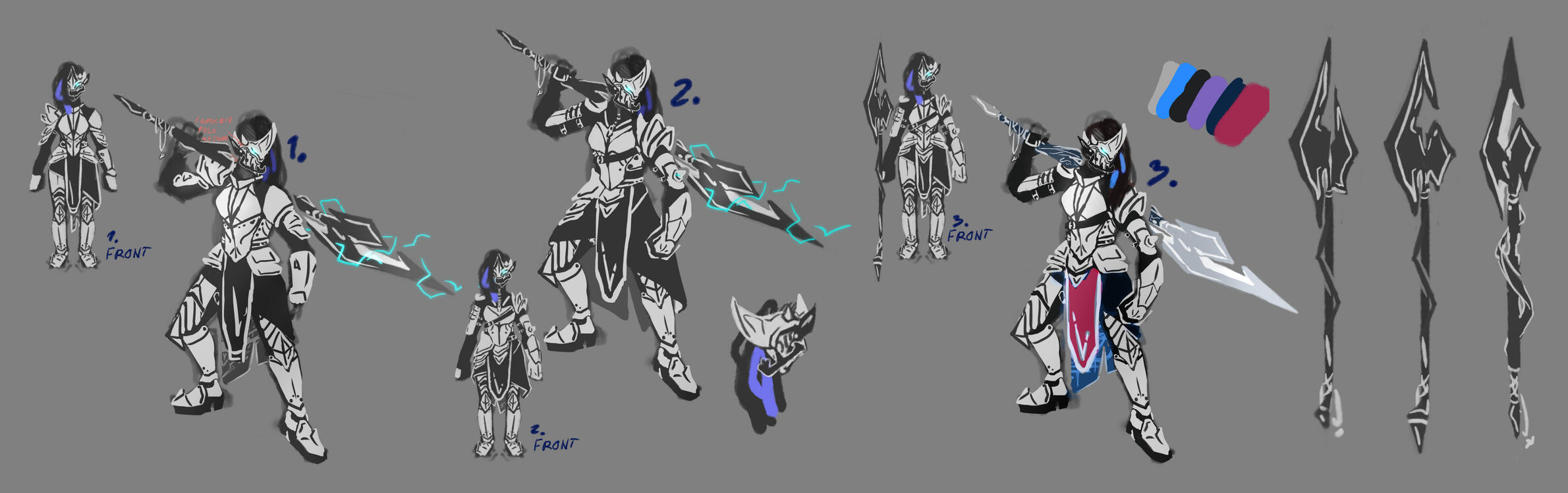 Conceito da personagem "Láquesis", desenvolvida para um RPG de mesa.